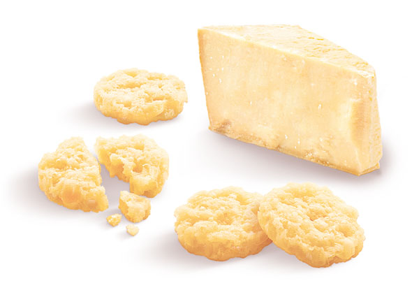 semi-matured cheese snack